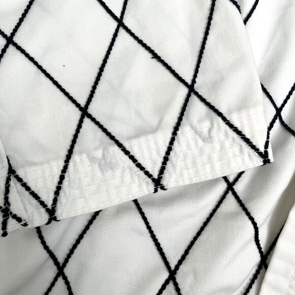 SIZE 4 BMA White Hapkido Uniform Gi Jacket Top Black Diamond Stitching - Picture 5 of 13